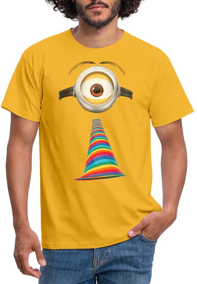 Minions Minion Feest Met Toeter T-Shirt Heren