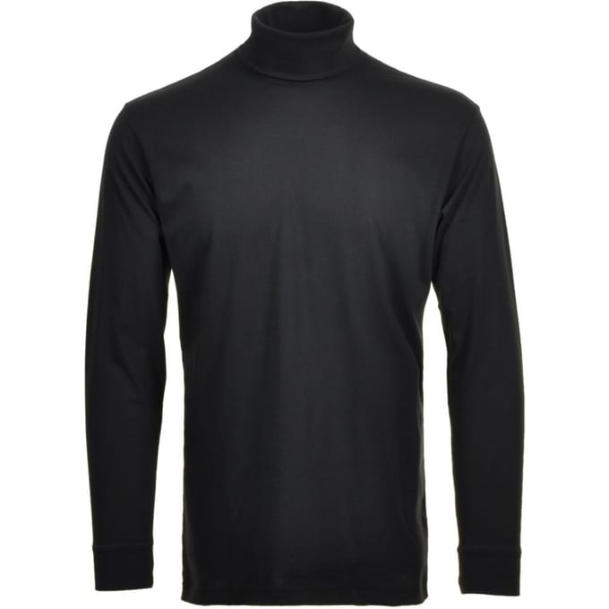 Ragman Long Sleeve Uni Col T-Shirt Single Jersey Zwart / male