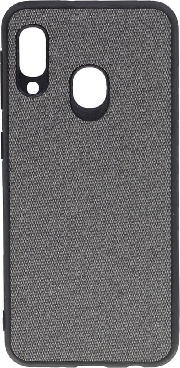 Shop4 - Samsung Galaxy A20e Hoesje - Zachte Back Case Denim Grijs