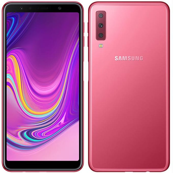 Gerenoveerde Samsung Galaxy A7 (2018) A750F Dual SIM Android 4GB RAM 128GB ROM Met Enkele SIM/Dubbele SIM Simple Set roze