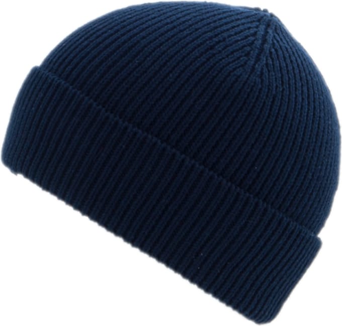 Gebreide katoenen muts 100% Katoen kleur blauw