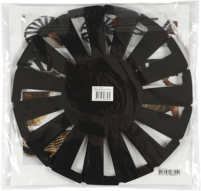 Sjabloon Mand weven, H: 8 cm, d 14 cm, zwart, 10 stuk/ 1 doos