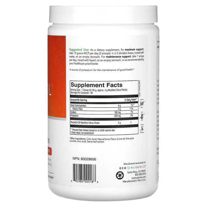 Pectasol, Gemodificeerde Citrus Pectine, Limoen Infusie, 1,21 lb (19.44 Oz)