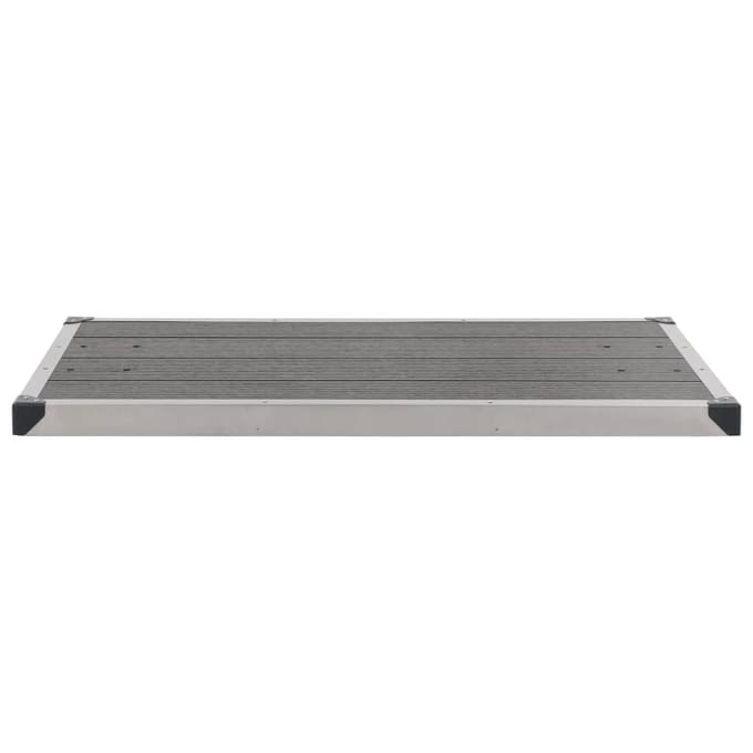 vidaXL - Buitendouchebak - 110x62 - cm - HKC - roestvrij - staal - grijs