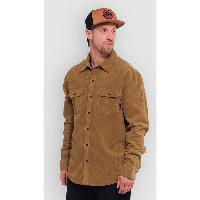 Paardenveren deegshirt (kameel corduroy) - M