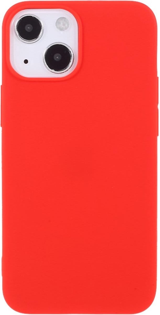 Peachy Slim TPU hoesje geschikt voor iPhone 13 - rood