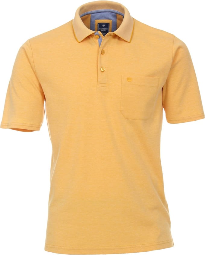Redmond regular fit poloshirt - geel melange