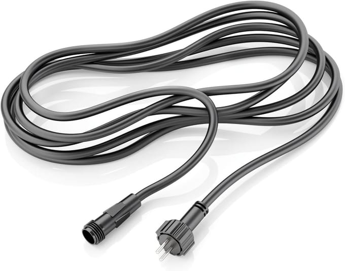 Verlengkabel - NEMO systeem kabel - Buitenverlichting - IP44 spatwaterdicht - 3 meter - Zwart