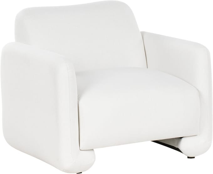 SALAND - Fauteuil - Wit - Polyester