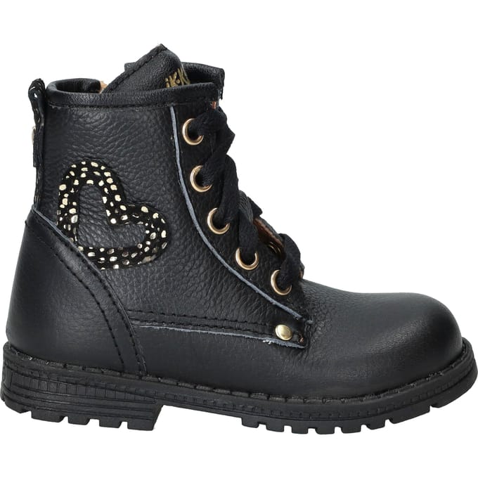 IK-KE Veterboots - Meisjes - Zwart - Maat:26