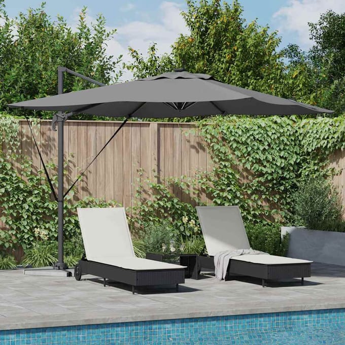vidaXL - Parasol - Antraciet - 286 - x - 284 - x - 270 - cm - Aluminium - en - Polyester