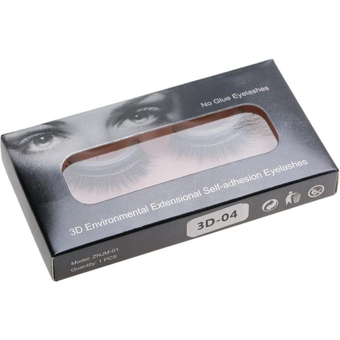 3D Professionele Zelfklevende Wimpers Geen Stimulatie Nepwimpers Extensions 04# gray