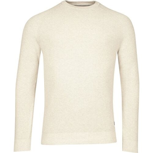 Baileys Trui Crew Neck Allover Rib Knit Kitt Melange / male