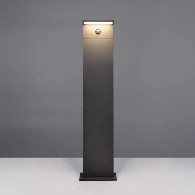 Trio Lighting LED tuinpadverlichting Ravi, antraciet, hoogte 100 cm, sensor, IP54