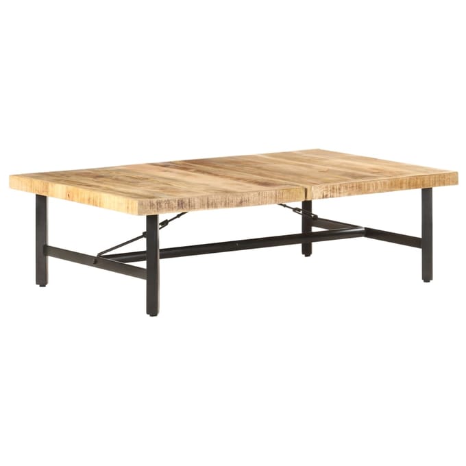 vidaXL - Salontafel - 142x90x42 - cm - massief - mangohout