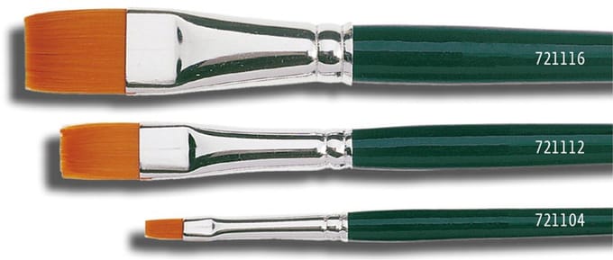 Vlechtkwast hobby-lijn basic, nylon, plat, maat 16