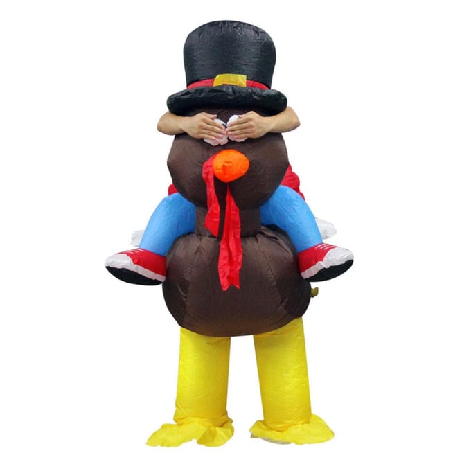 Opblaasbare Halloween Kostuums Kalkoen Kostuum voor Mannen red