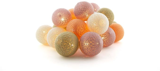 Cotton Ball Lights - LED lichtslinger voor buiten - STARTERSET - verlengbaar - 20 lampjes - Dulce