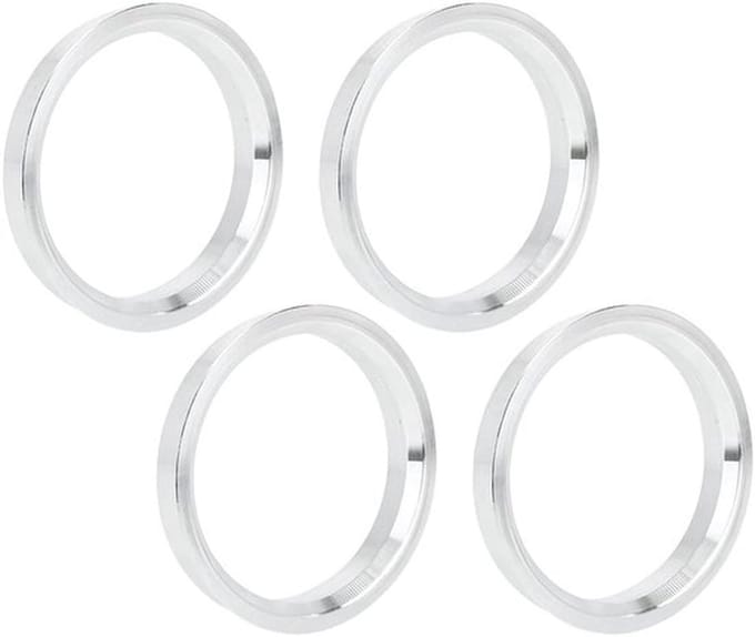Wielboring Spacer Aluminium - 4 Stuks - Binnendiameter 66,1 mm - Buitendiameter 73,1 mm - Diepte 10 mm - Hub Centric Ringen - Naafring