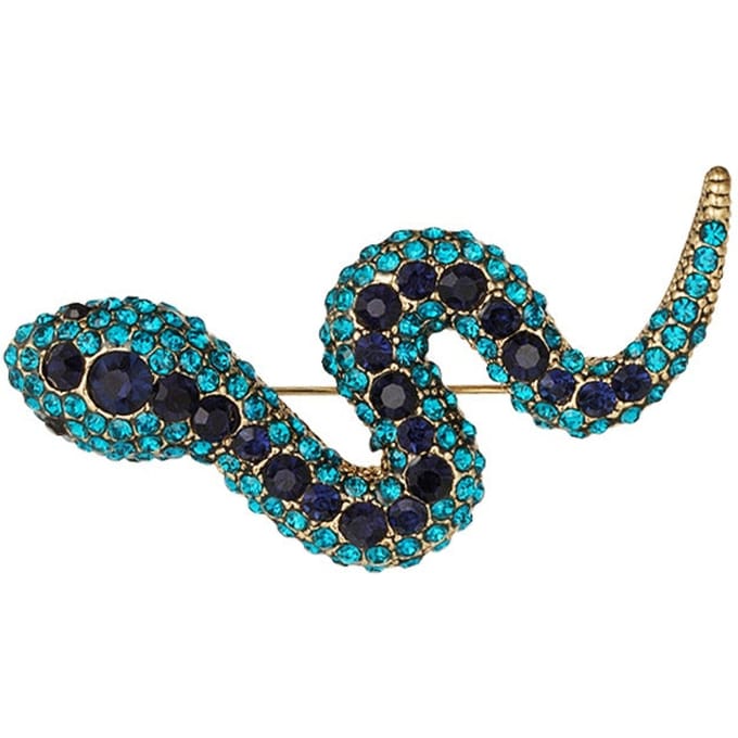 Serpent Glow Pin - Aquablauw /