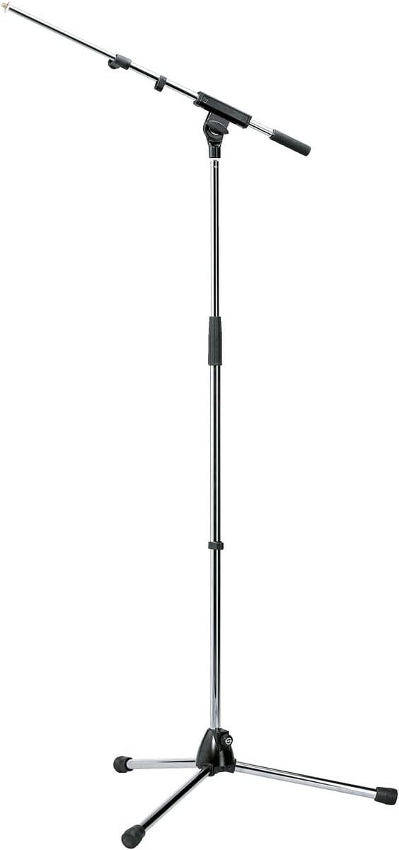 Professionele Microfoonstandaard met Telescopische Boomarm - Verstelbaar en Stabiel
