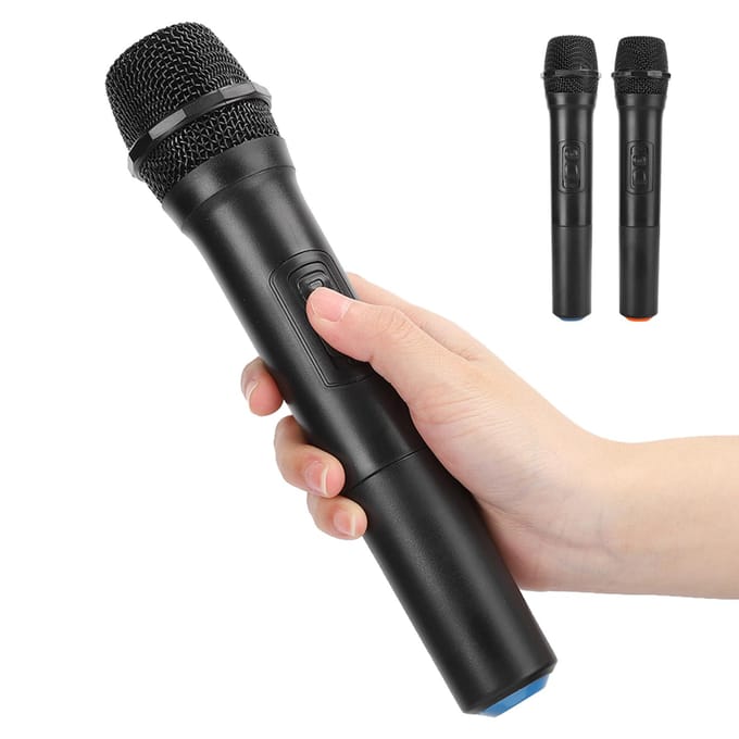 E7 Microphone à main sans fil haute fréquence universel avec accessoires d'antenne de réception
