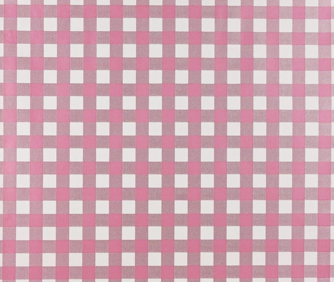 Dutch Wallcoverings Papierbehang ruitje - fuchsia/wit