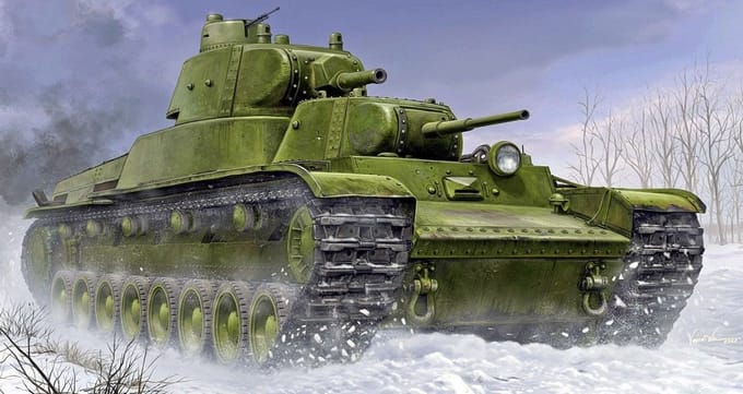 Trumpeter Modelbouwpakket Militaire voertuigen - 09590 Soviet T-100 Heavy Tank Plastic - 1:35 - Modelbouw