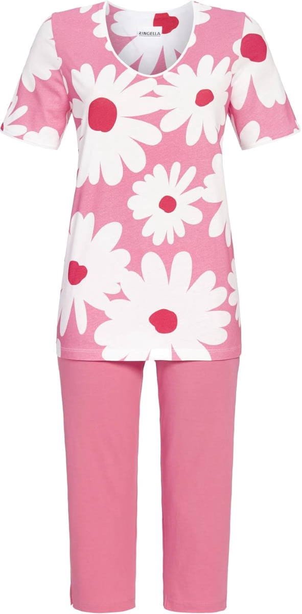 Roze Ringella pyjama bloemen - Roze - Maat - 42
