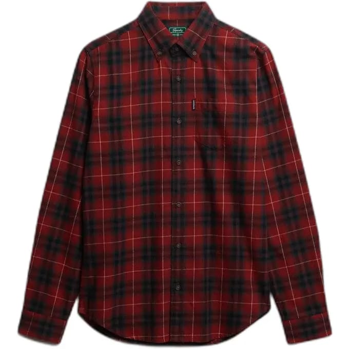 Superdry - Vintage Check Overhemd - Heren - Lange mouwen shirts