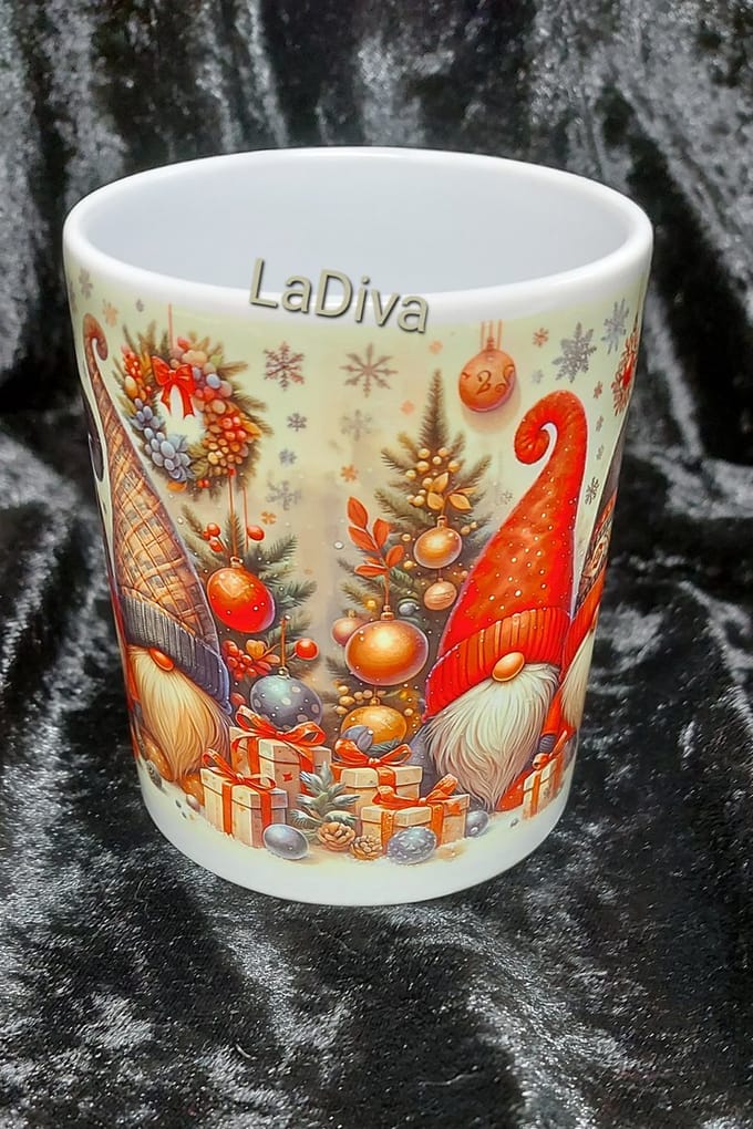 kerst mok, bedrukte kerst mok, mok, koffiebeker, kerst, mok met oor
