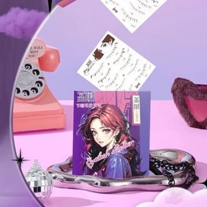 lishu  - Lower Eyelash Temporary Tattoo 1 pc (50 sheets)