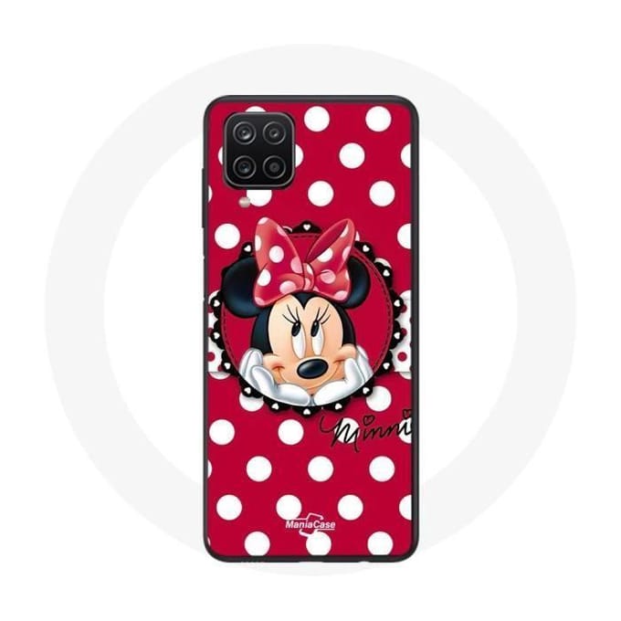 Coque Samsung Galaxy A12 Minnie Mouse Dessin animé Rouge rood