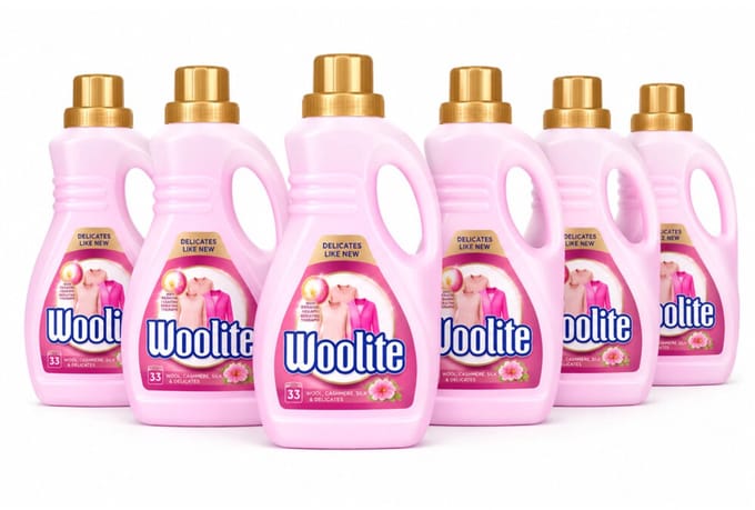 Woolite - Wasmiddel Alle Textiel 20 wasbeurten - 6 x 1 liter - Voordeelverpakking