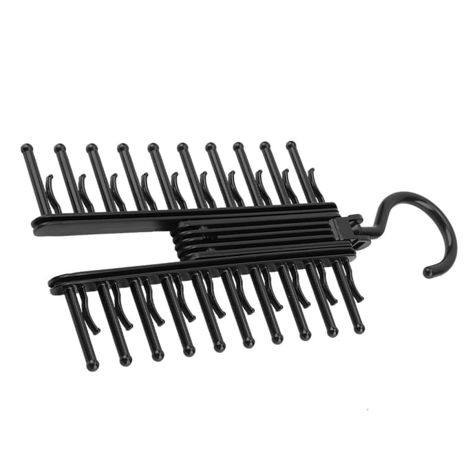 Porte-cravates Croisé Réglable X Ceintures Écharpes Crochet Cintre Organisateur black