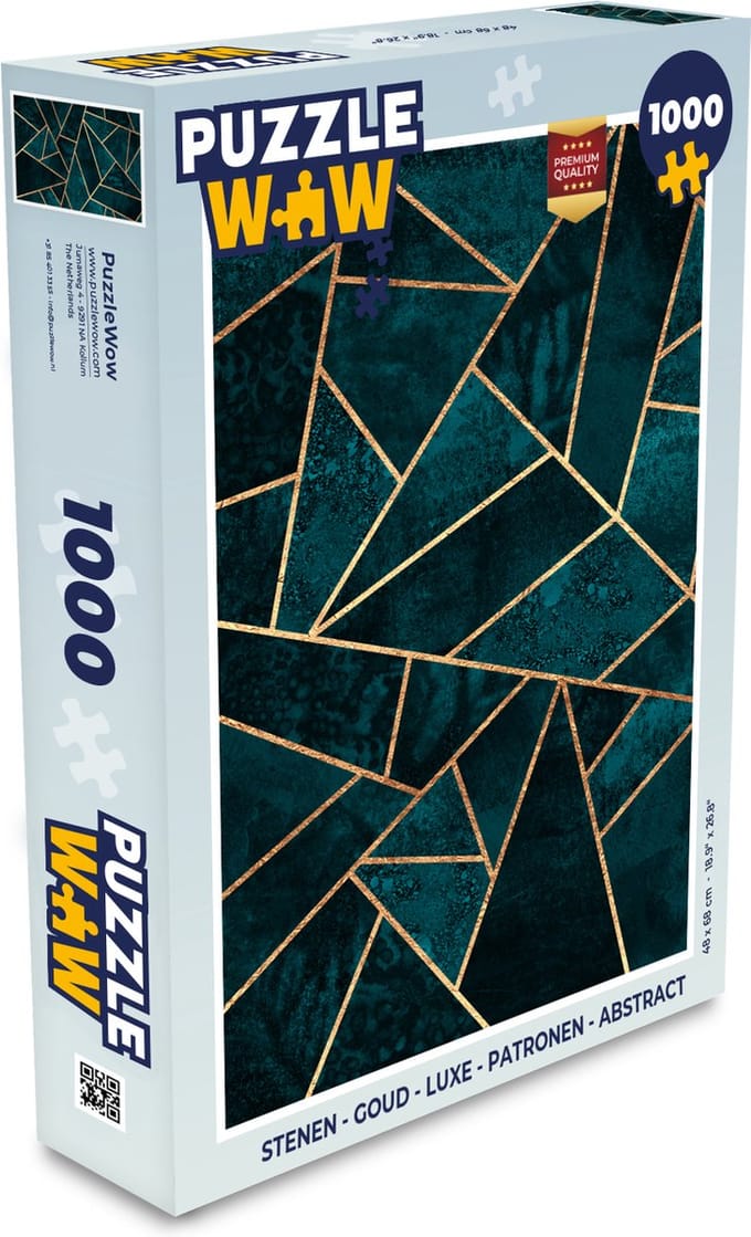 Puzzel Stenen - Goud - Luxe - Patronen - Abstract - Legpuzzel - Puzzel 1000 stukjes volwassenen