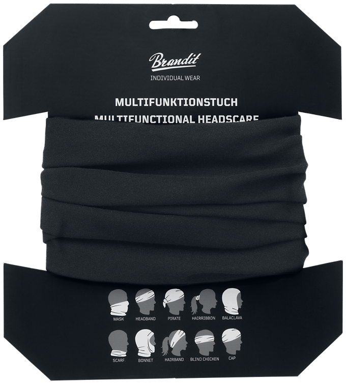 Brandit Multifunctionele Bandana Unisex Tunnelsjaal - zwart - Standard