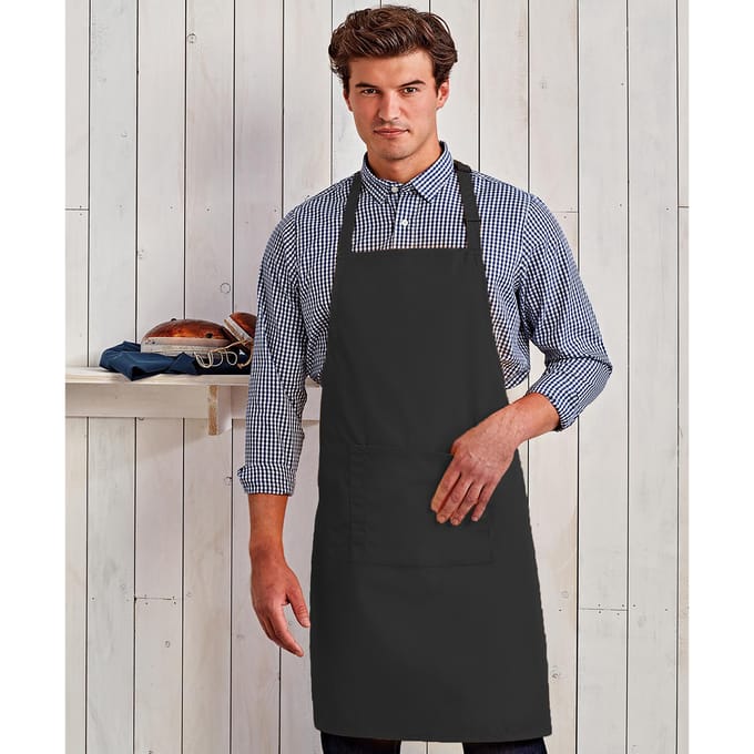 Premier Dames/Dames Kleuren Bipschort Met Zak / Werkkleding (Zwart)