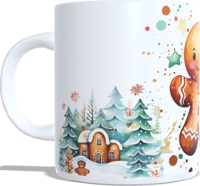 Koffie beker - thee mok - kerst - poppetje -