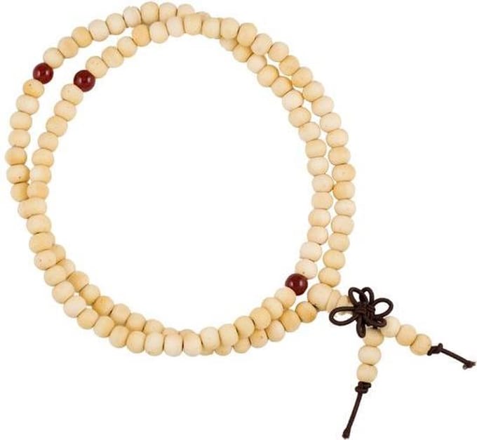Yogi & Yogini naturals Mala armband elastisch hout 108 + 3( 7mm)