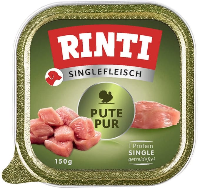 Rinti - Enkelvoudig vlees 10x150g - Puur kalkoen