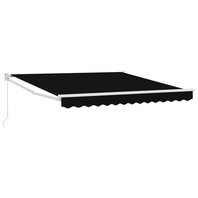 vidaXL - Uitschuifbare - luifel - Zwart - 350 - x - 250 - cm