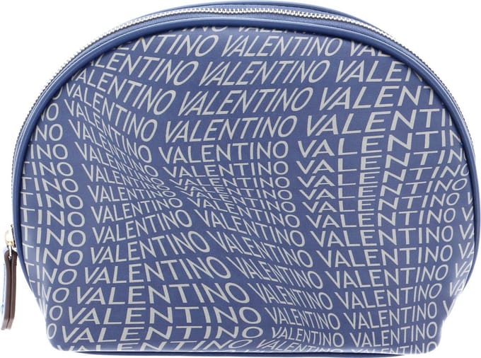 VALENTINO Toilettas Samosa Cosmetic Case Blu / Grigio Donkerblauw