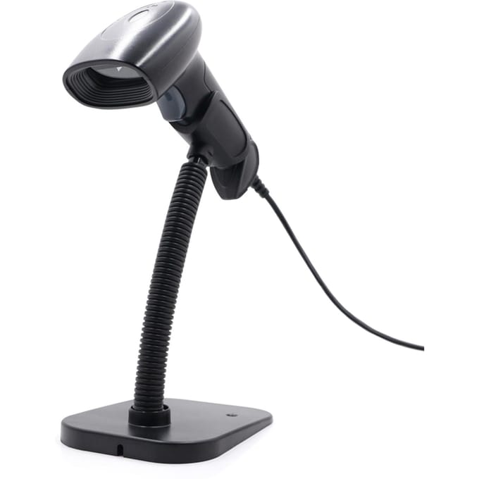 Scanner de codes à barres USB 1D 2D QR, lecteur de codes à barres filaire portable avec Support de Code d'écran noir