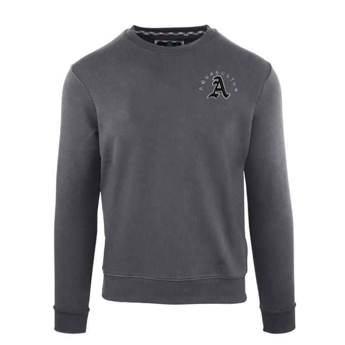 Aquascutum Heren Sweatshirt Ronde Hals (Antraciet)