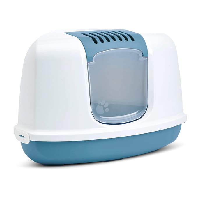 - Blauw / Wit - Savic Kattentoilet Nestor Corner