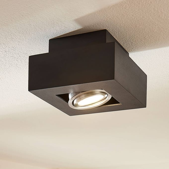 Arcchio - buitenspot - 1licht - Aluminium - H: 8.5 cm - GU10 - zwart