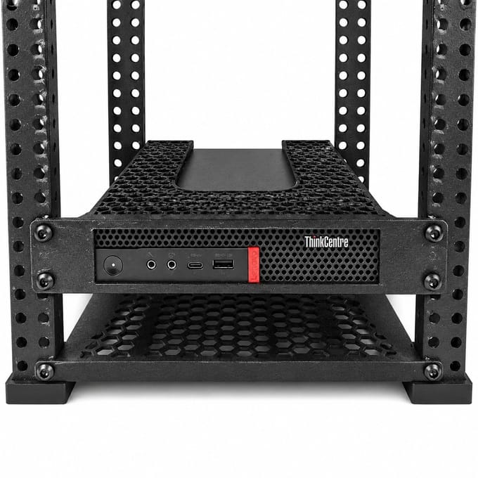 10 Inch Rack Mount Geschikt voor Lenovo ThinkCentre M720 / M920 / M910 / M900 Tiny – Mini PC Server Rack Beugel – Zwart