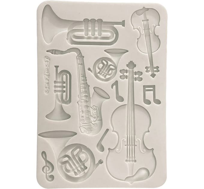 Stamperia Silicon vorm A5 "Symphony - Musical Instruments"