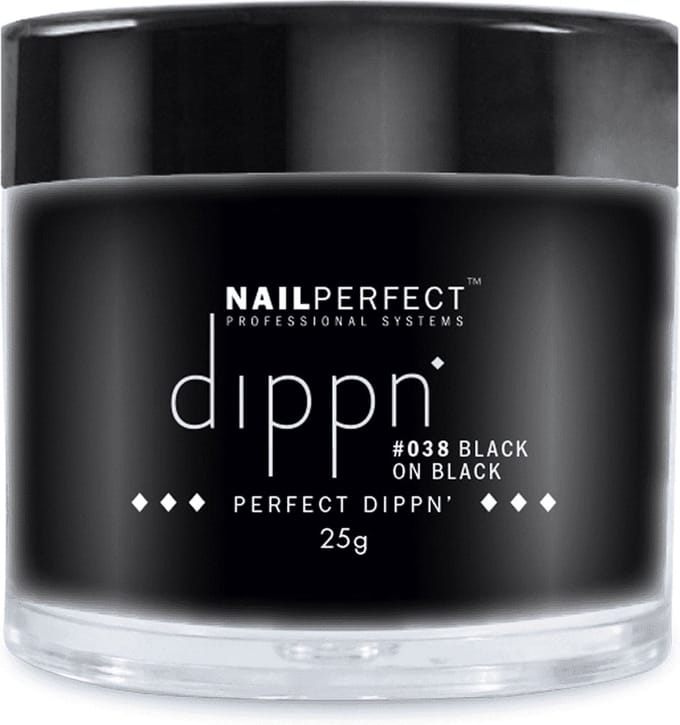 NailPerfect Acrylic Perfect Dippn' 038 Black On Black 25gr